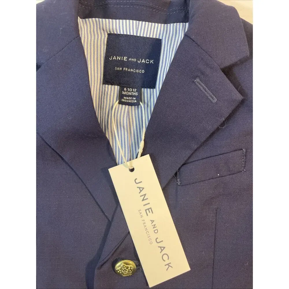 Janie And Jack Blue The Classic Blazer Size 6 To 12 Months Navy Blue